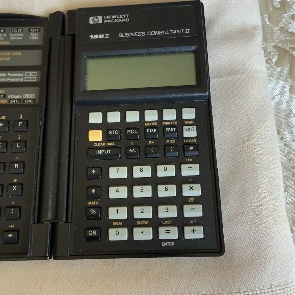Rare!! HP 19BII Business Consultant II Calculator Tested Battery Door on Back